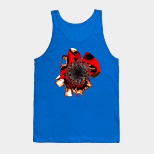 black flower Tank Top